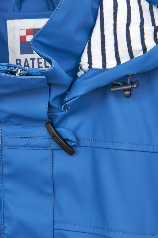 Chubasquero impermeable clásico con forro a rayas