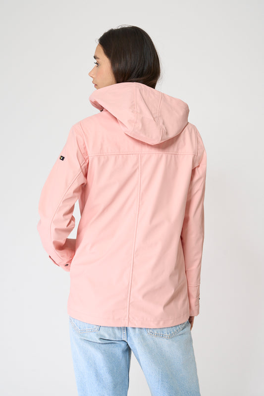 Chubasquero impermeable clásico con forro a rayas