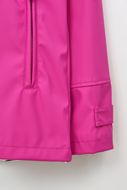 Chubasquero impermeable clásico con forro a rayas