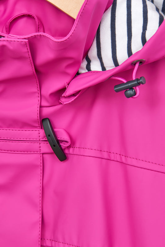 Chubasquero impermeable clásico con forro a rayas