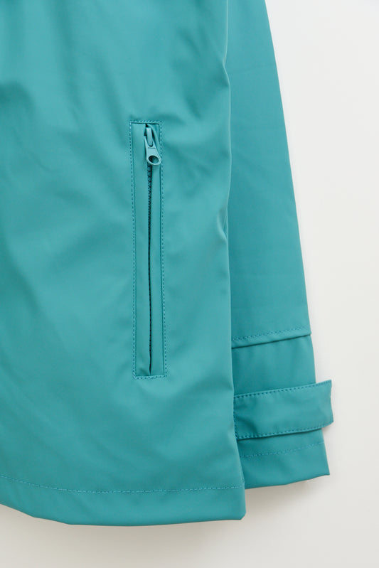 Chubasquero impermeable clásico con forro a rayas