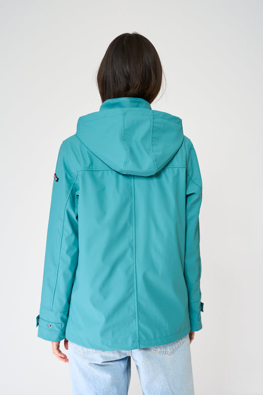 Chubasquero impermeable clásico con forro a rayas