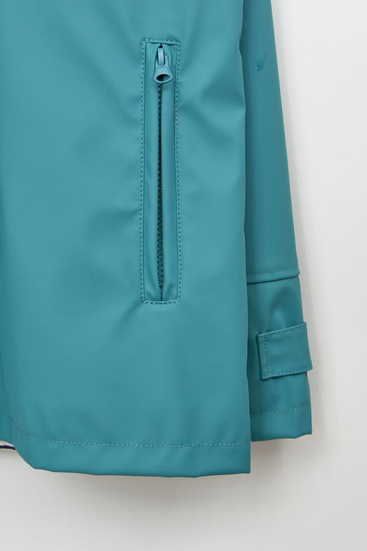 Chubasquero impermeable clásico con forro a rayas