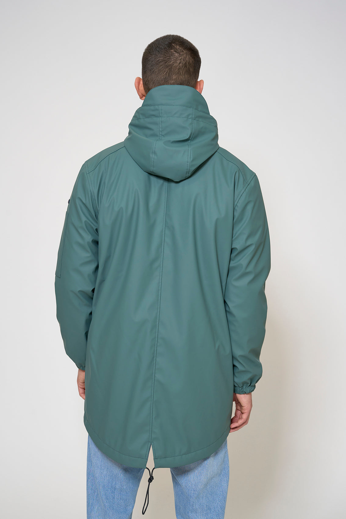 Men’s raincoat with long-pile fleece lining