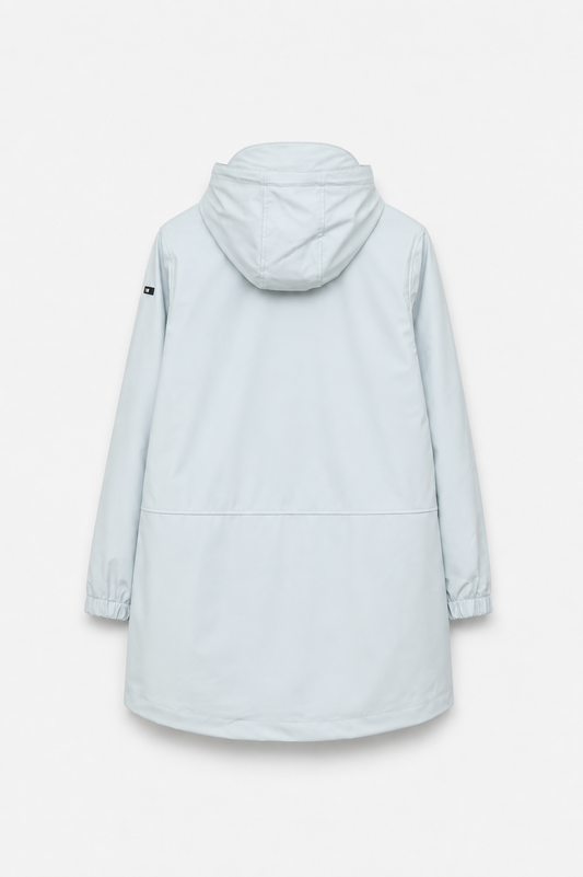 Raincoat with long fur lining