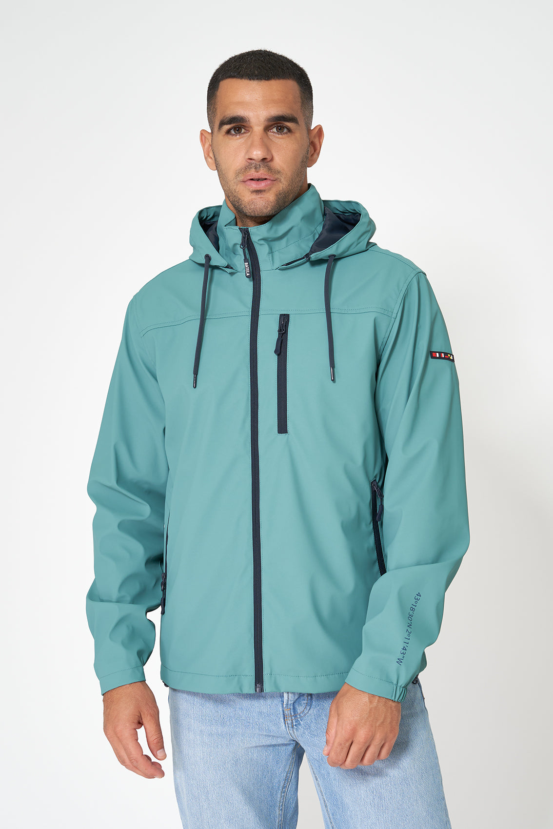 Chubasquero clásico marinero con forro de malla