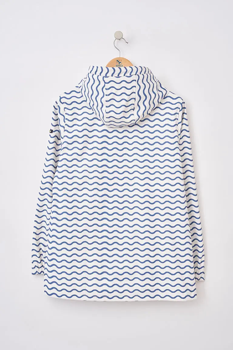 Printed polyurethane raincoat with inner lining