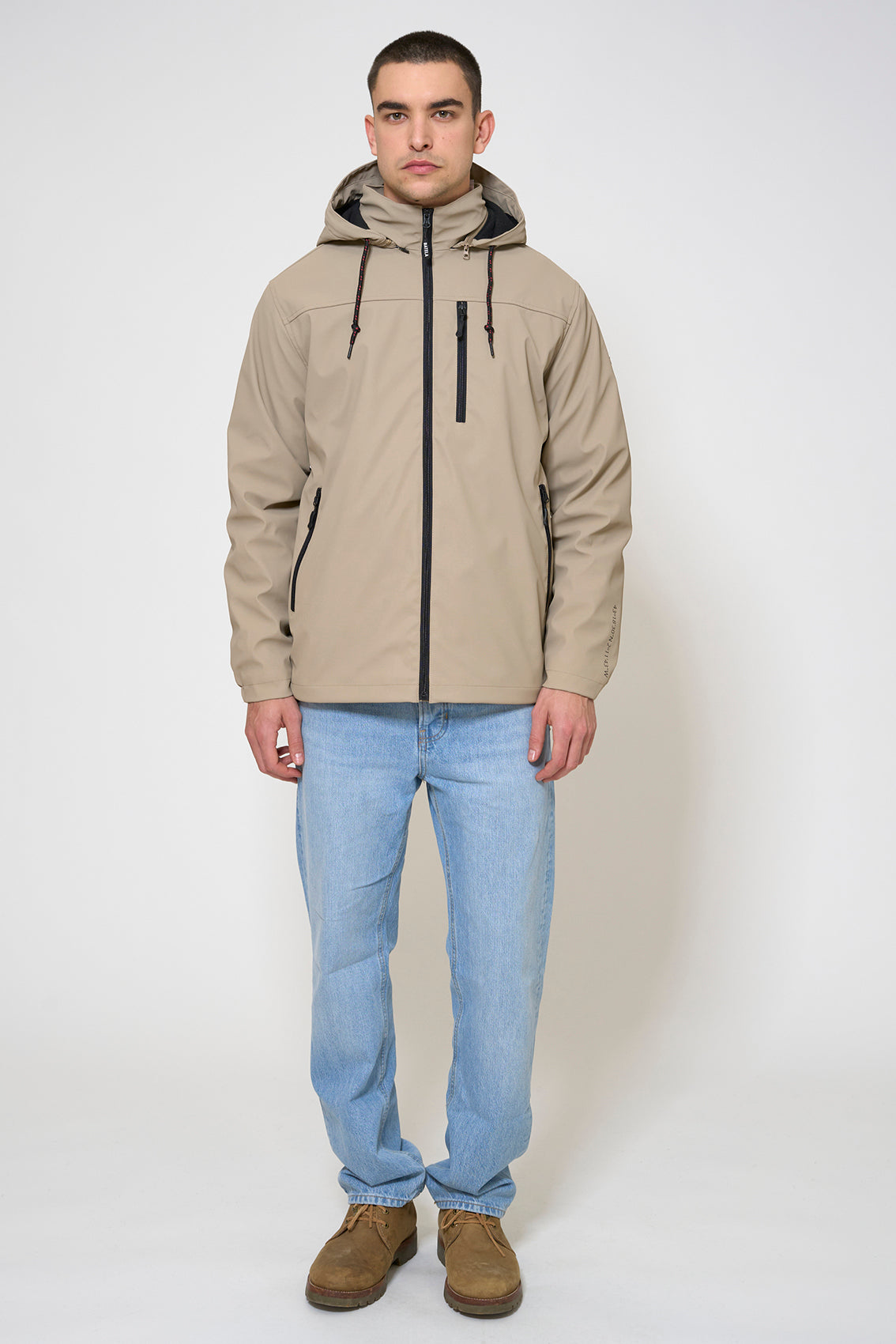 Jacket or raincoat with lining