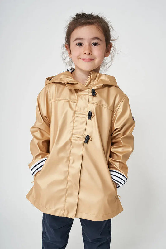 Girl's raincoat with fish buttons
