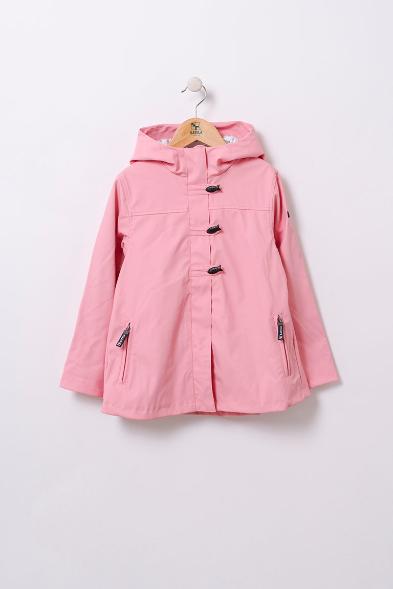 Imperméable marinière pour fille avec boutons poisson - C3121 OUTLET