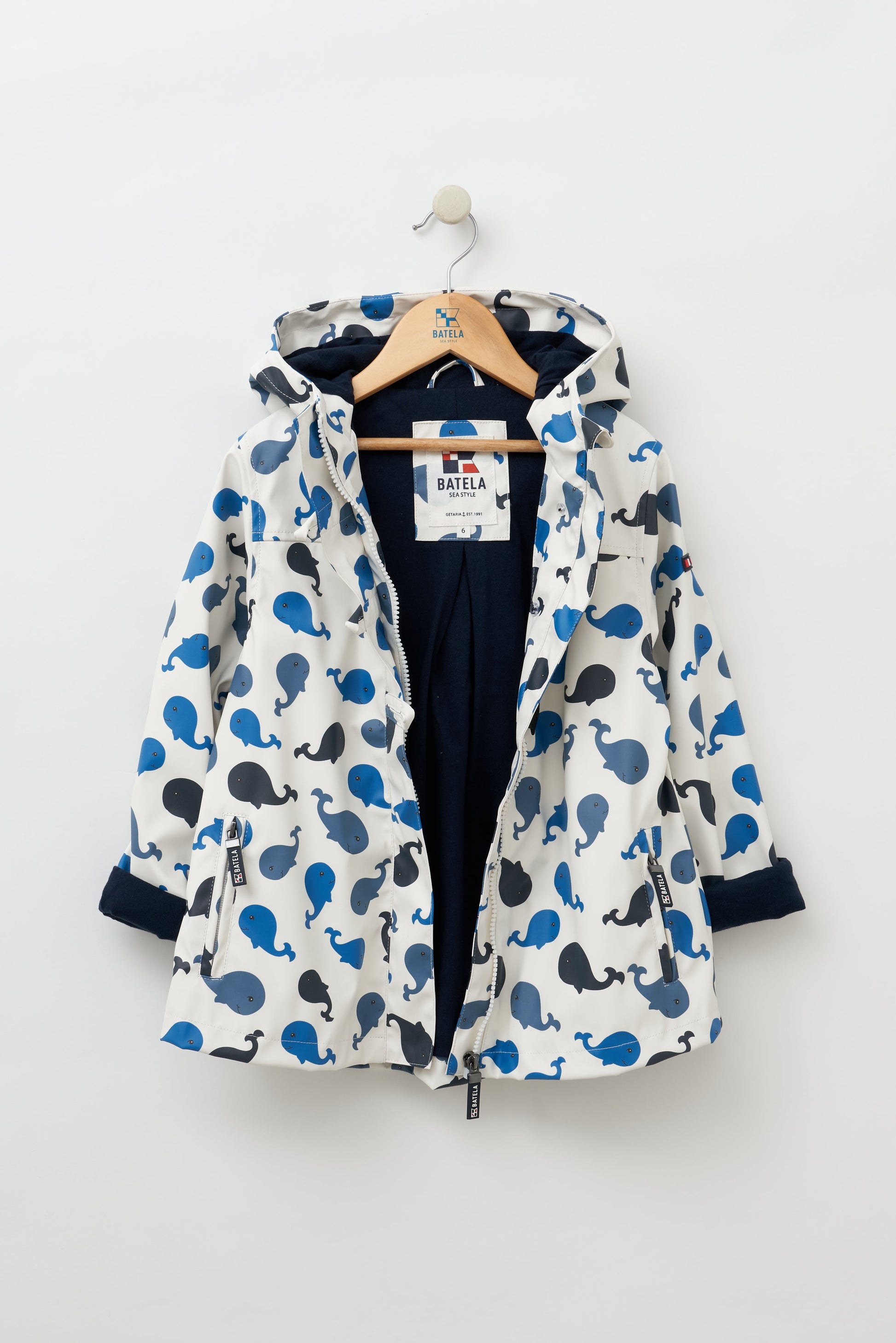 Girl's sailor raincoat with fish buttons - C3121 OUTLET