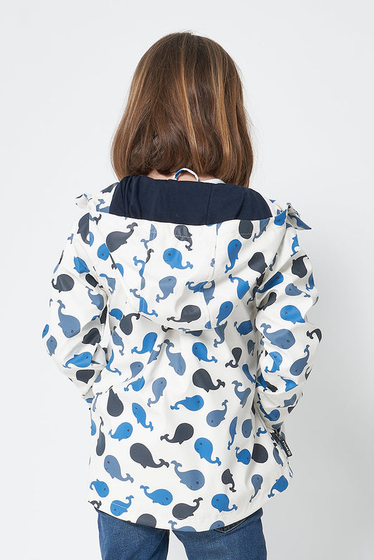 Imperméable marinière pour fille avec boutons poisson - C3121 OUTLET
