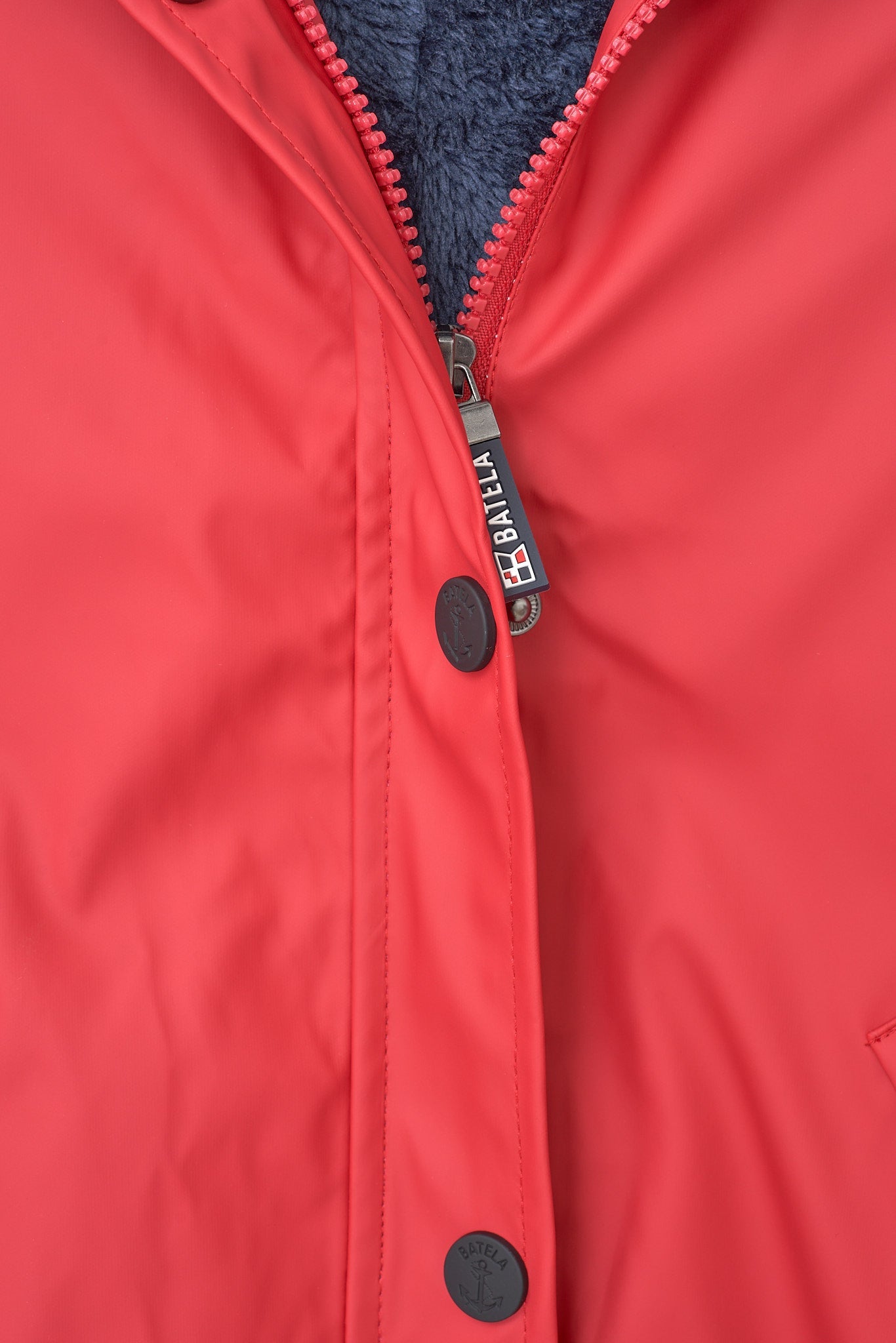 Raincoat with fleece lining