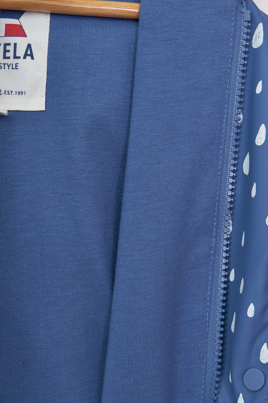 Baby raincoat, cape style, printed, cotton lining