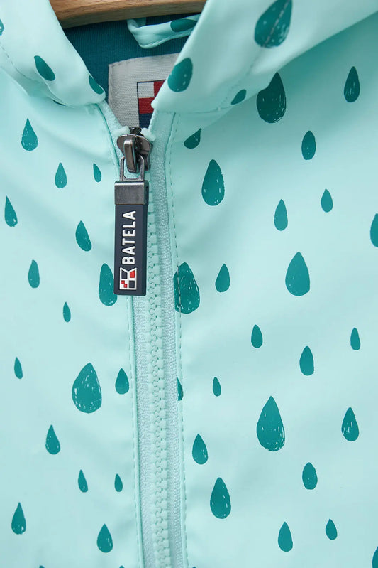 Baby raincoat, cape style, printed, cotton lining