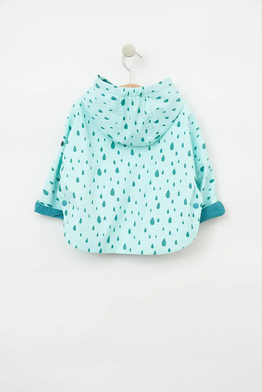 Baby raincoat, cape style, printed, cotton lining