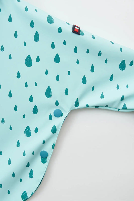 Baby raincoat, cape style, printed, cotton lining