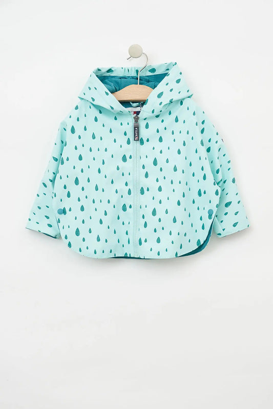 Baby raincoat, cape style, printed, cotton lining