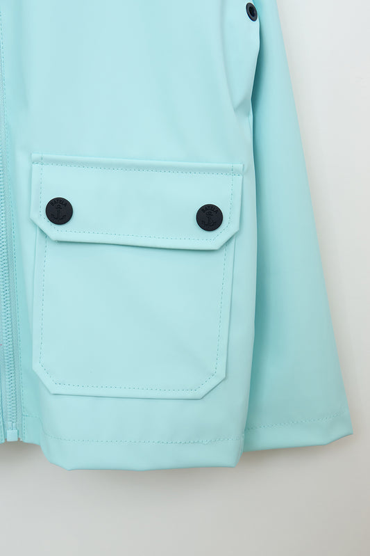 Chubasquero marinero impermeable con forro a rayas