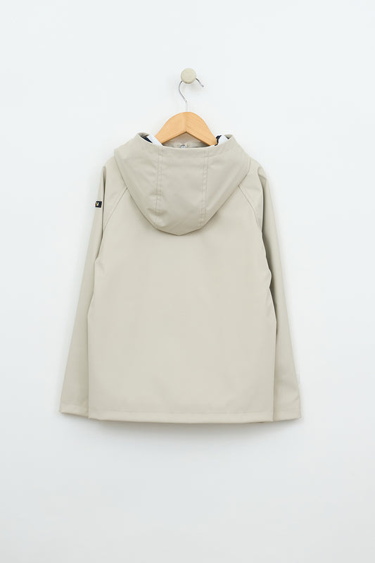 Chubasquero marinero impermeable con forro a rayas