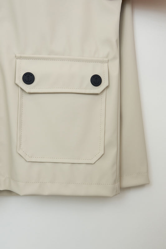 Chubasquero marinero impermeable con forro a rayas