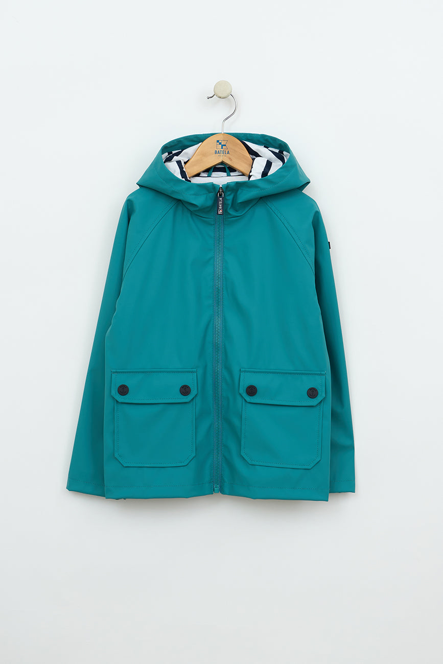 Haurrentzako marinel estiloko zira; barruko forrua kotoizkoa eta marraduna da