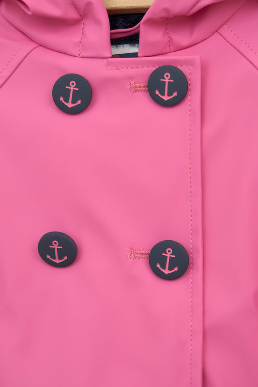 Baby raincoat with anchor buttons