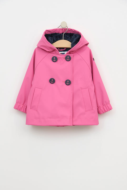 Baby raincoat with anchor buttons