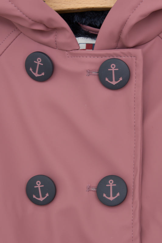 Baby raincoat with anchor buttons