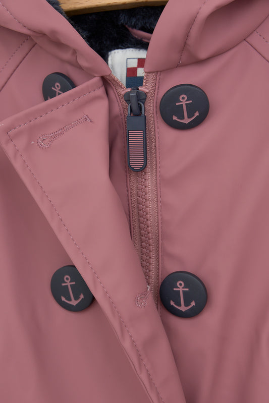 Baby raincoat with anchor buttons