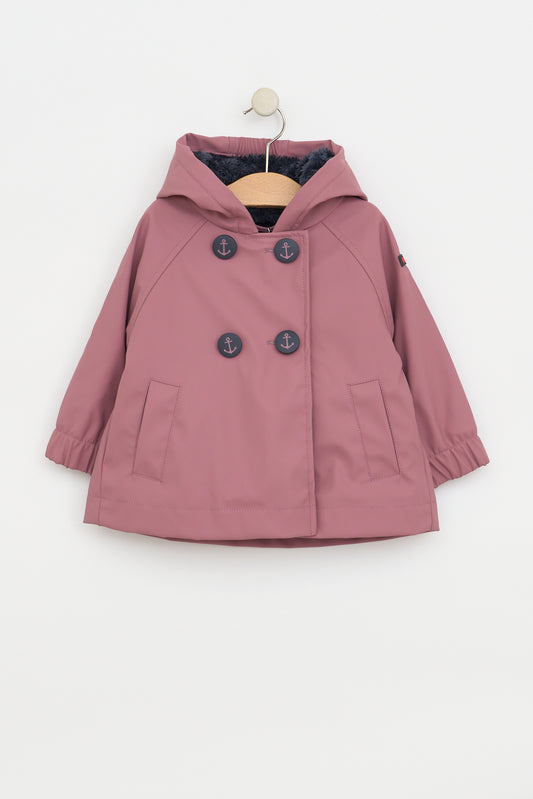 Baby raincoat with anchor buttons