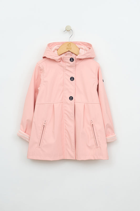 Chubasquero botones ancla forro de algodón a rayas