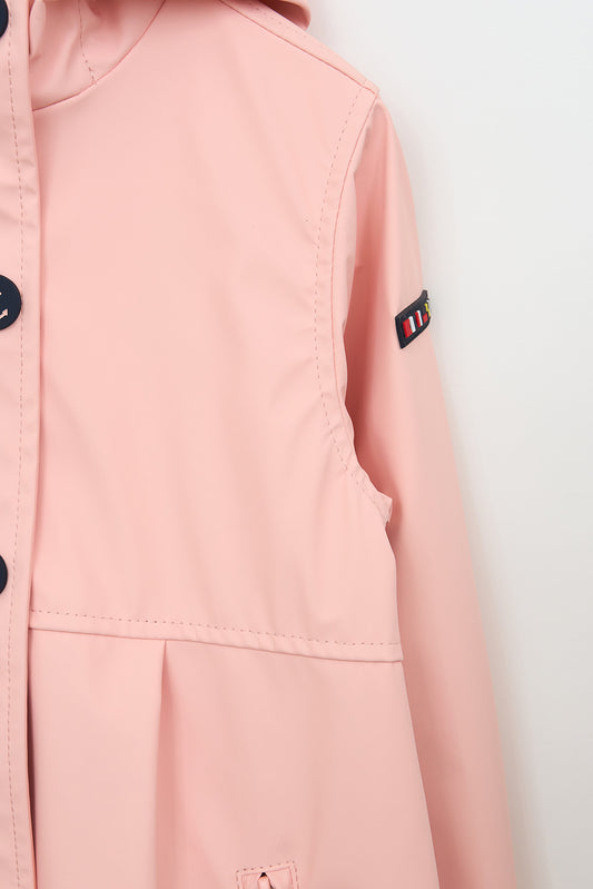 Chubasquero botones ancla forro de algodón a rayas