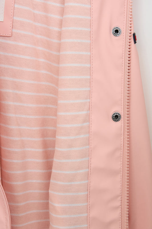 Chubasquero botones ancla forro de algodón a rayas