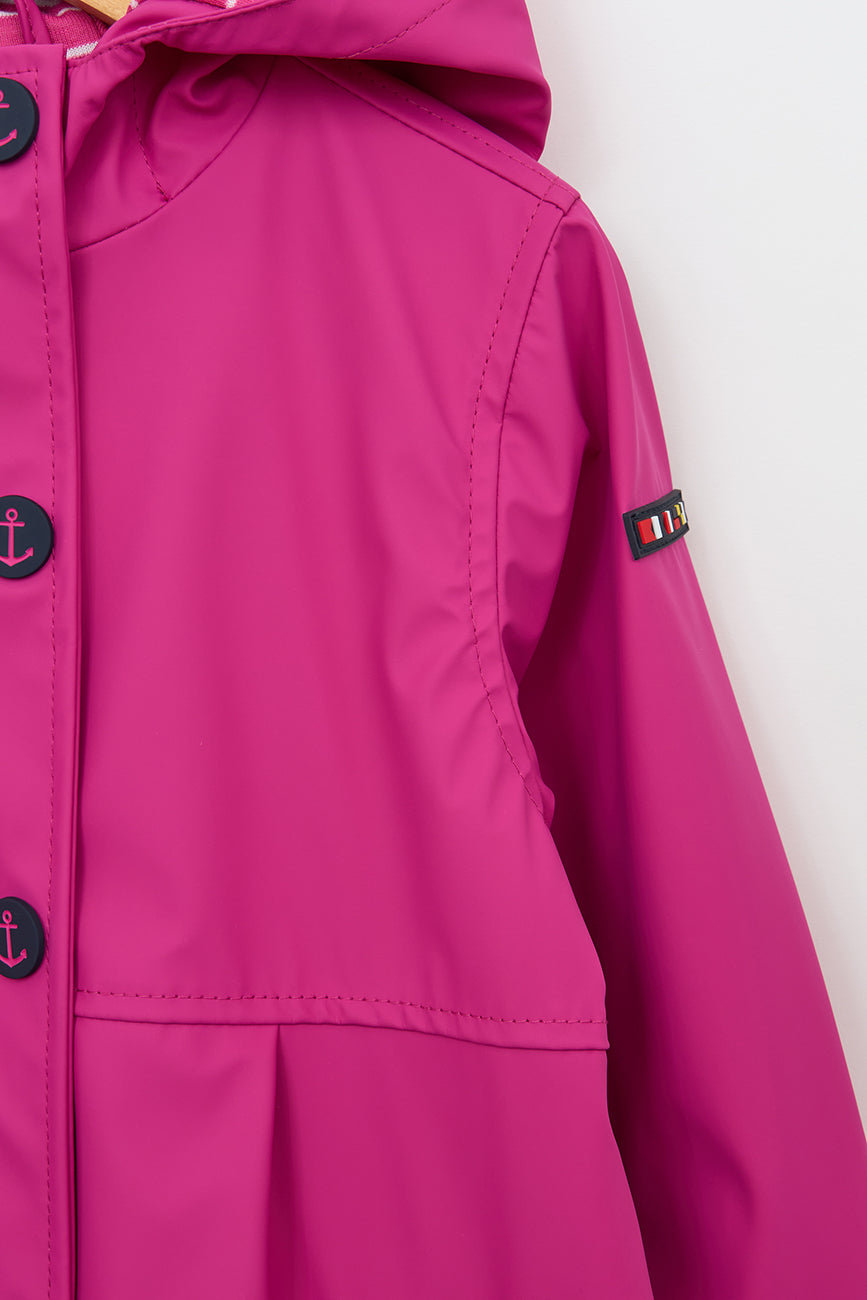 Ciré boutons ancre doublure en coton à rayures