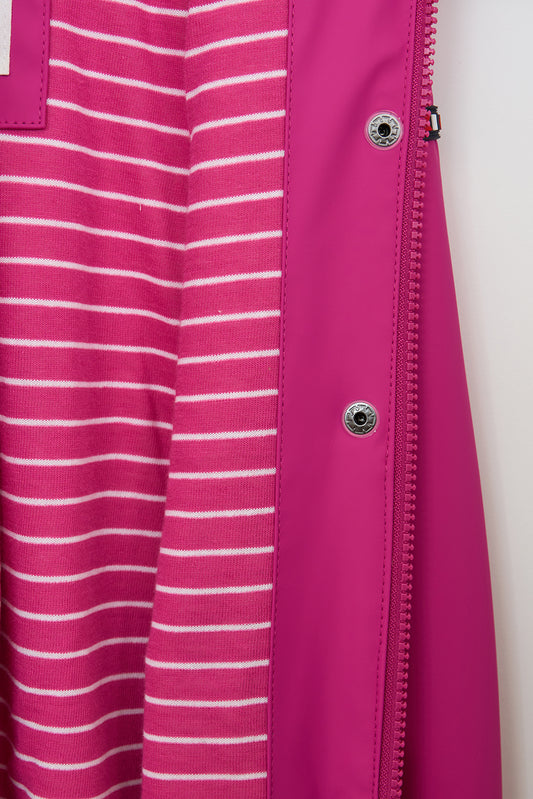 Chubasquero botones ancla forro de algodón a rayas