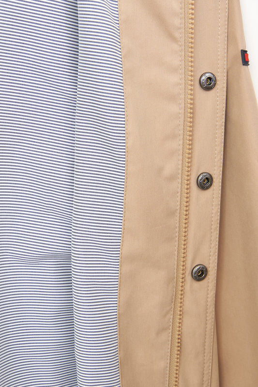 Chaqueta larga de algodón 100% impermeable