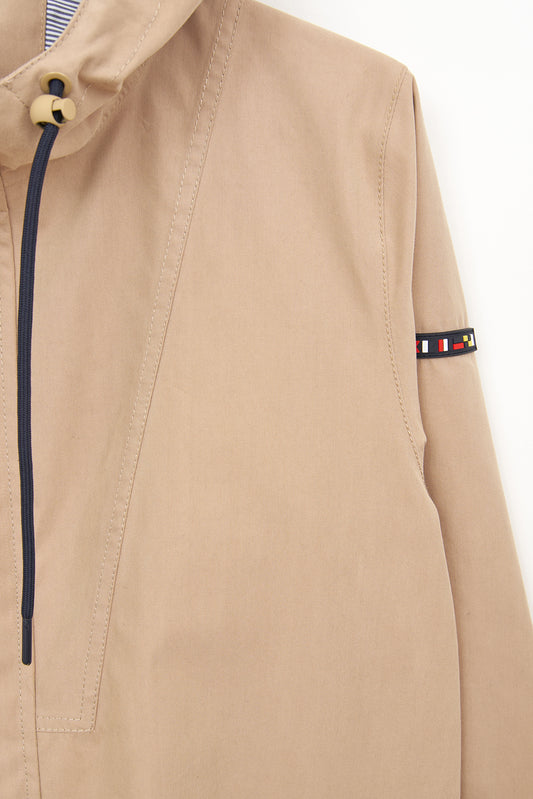 Chaqueta larga de algodón 100% impermeable