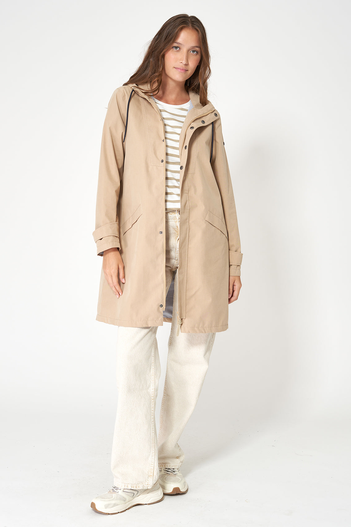 100% waterproof long cotton jacket