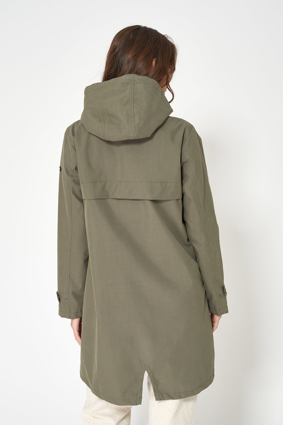 Chaqueta larga de algodón 100% impermeable