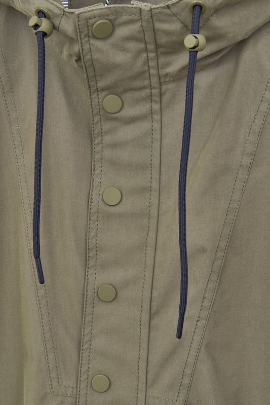 Chaqueta larga de algodón 100% impermeable