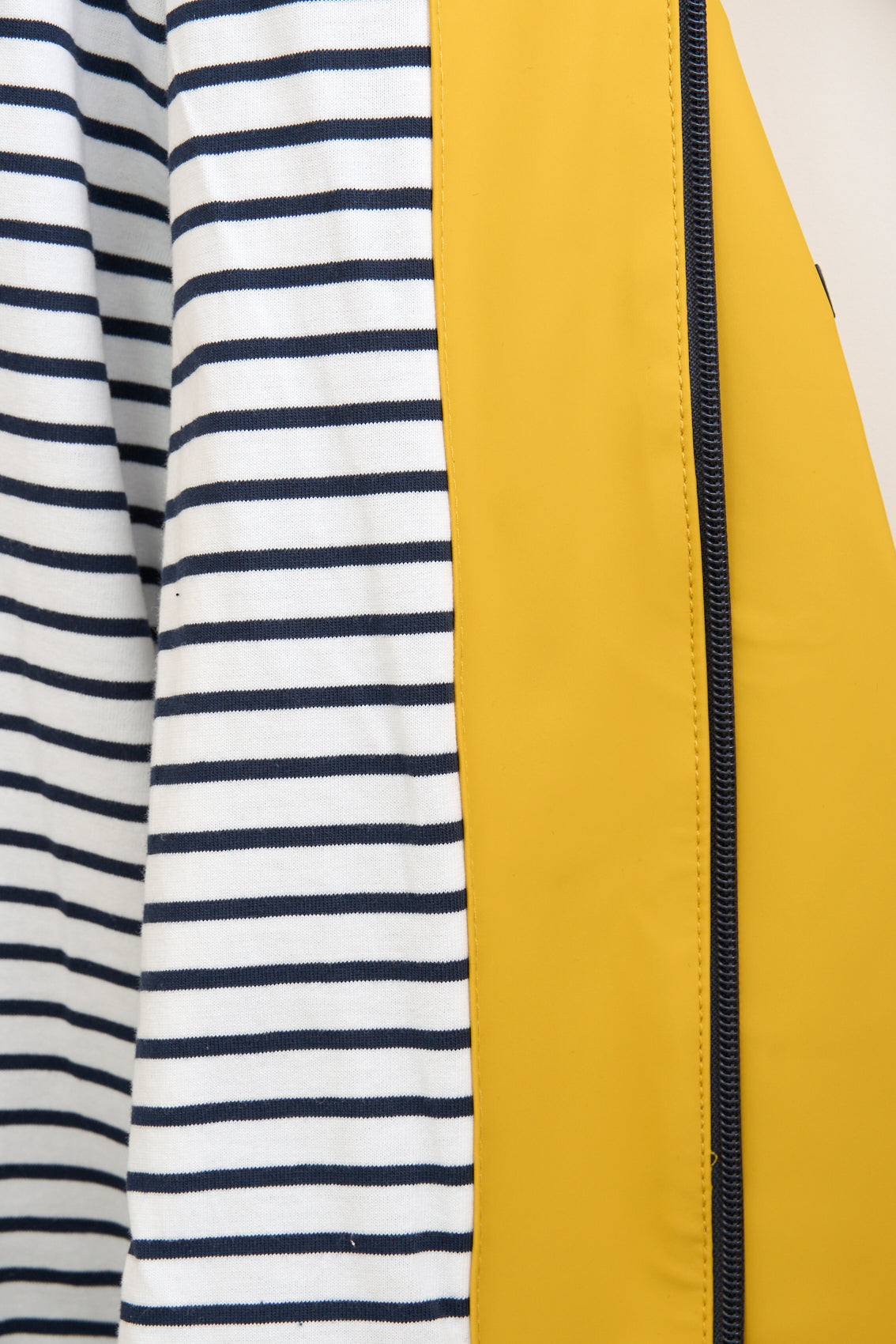 Ciré style marin avec doublure en coton à rayures