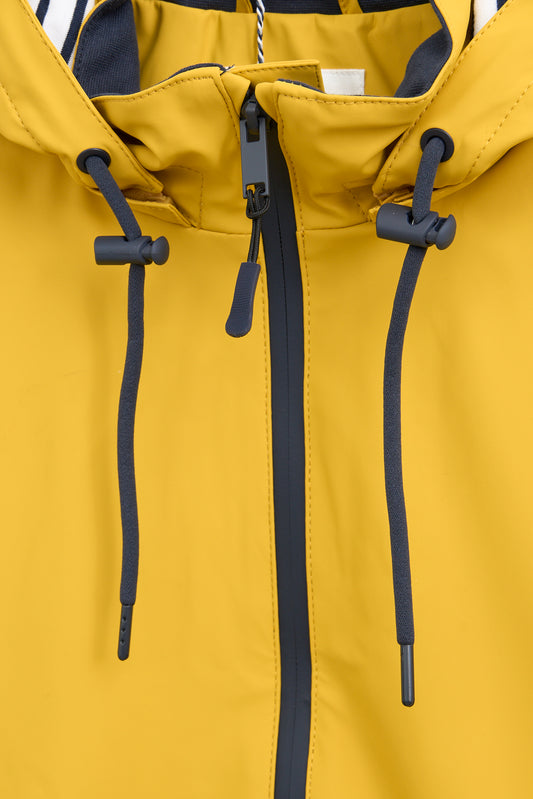 Chubasquero marinero con forro de algodón a rayas