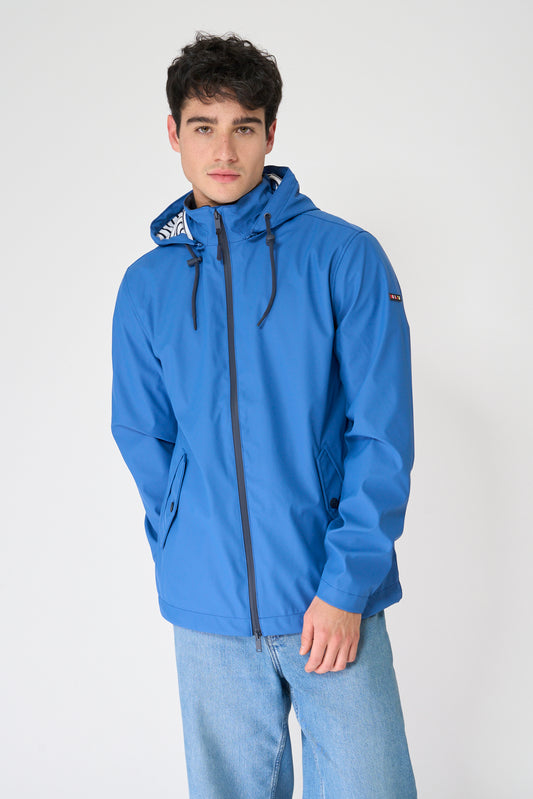 Chubasquero marinero con forro de algodón a rayas