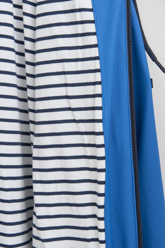 Chubasquero marinero con forro de algodón a rayas