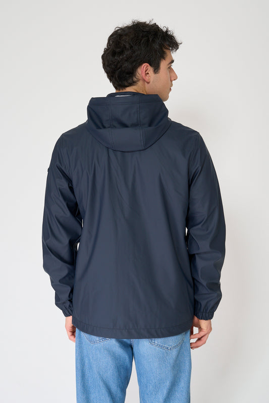 Chubasquero marinero con forro de algodón a rayas