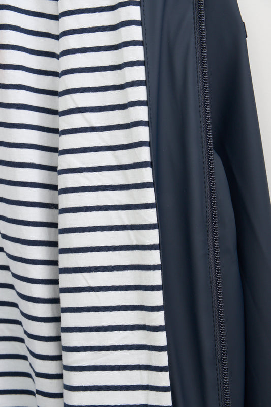 Chubasquero marinero con forro de algodón a rayas