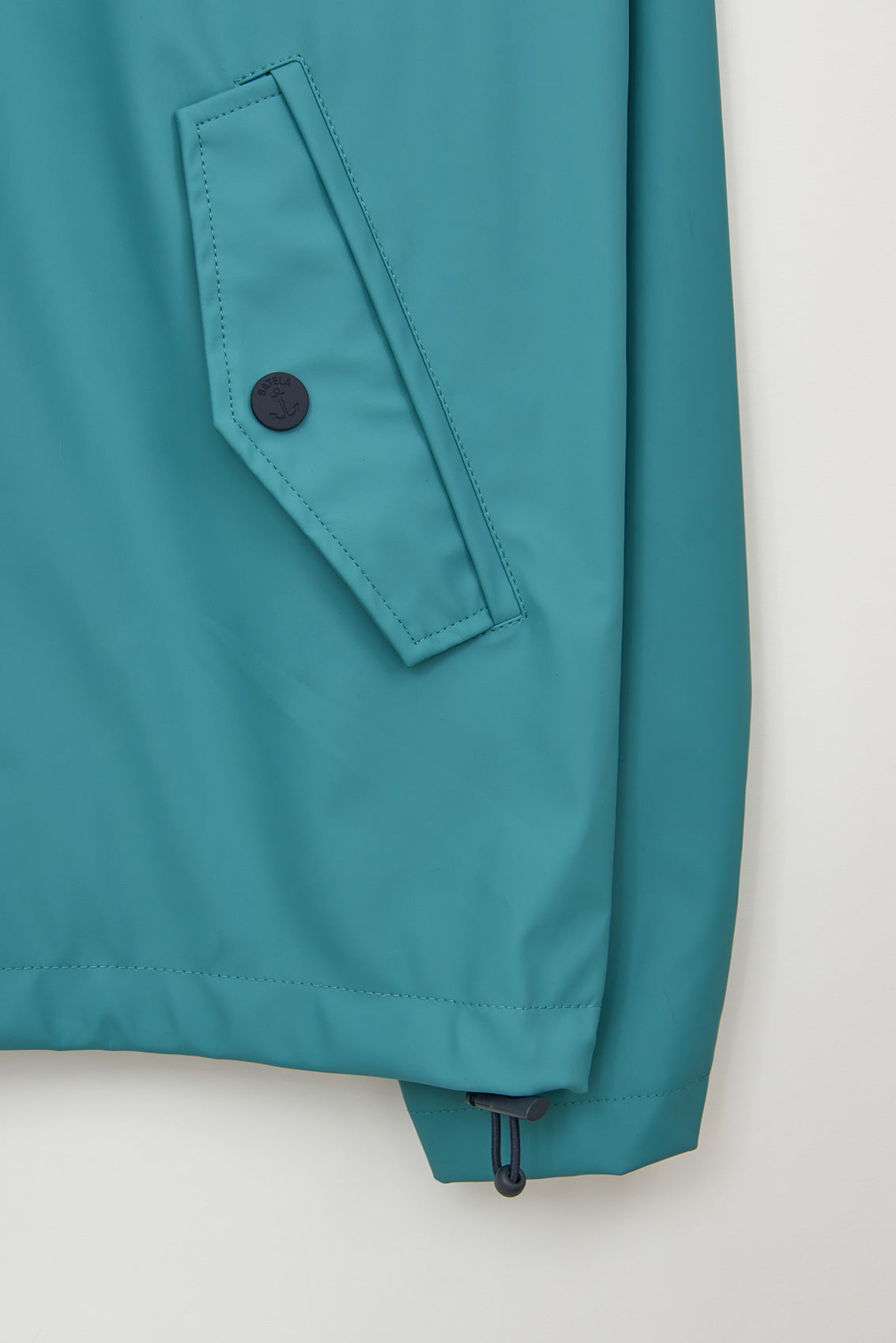 Chubasquero marinero con forro de algodón a rayas