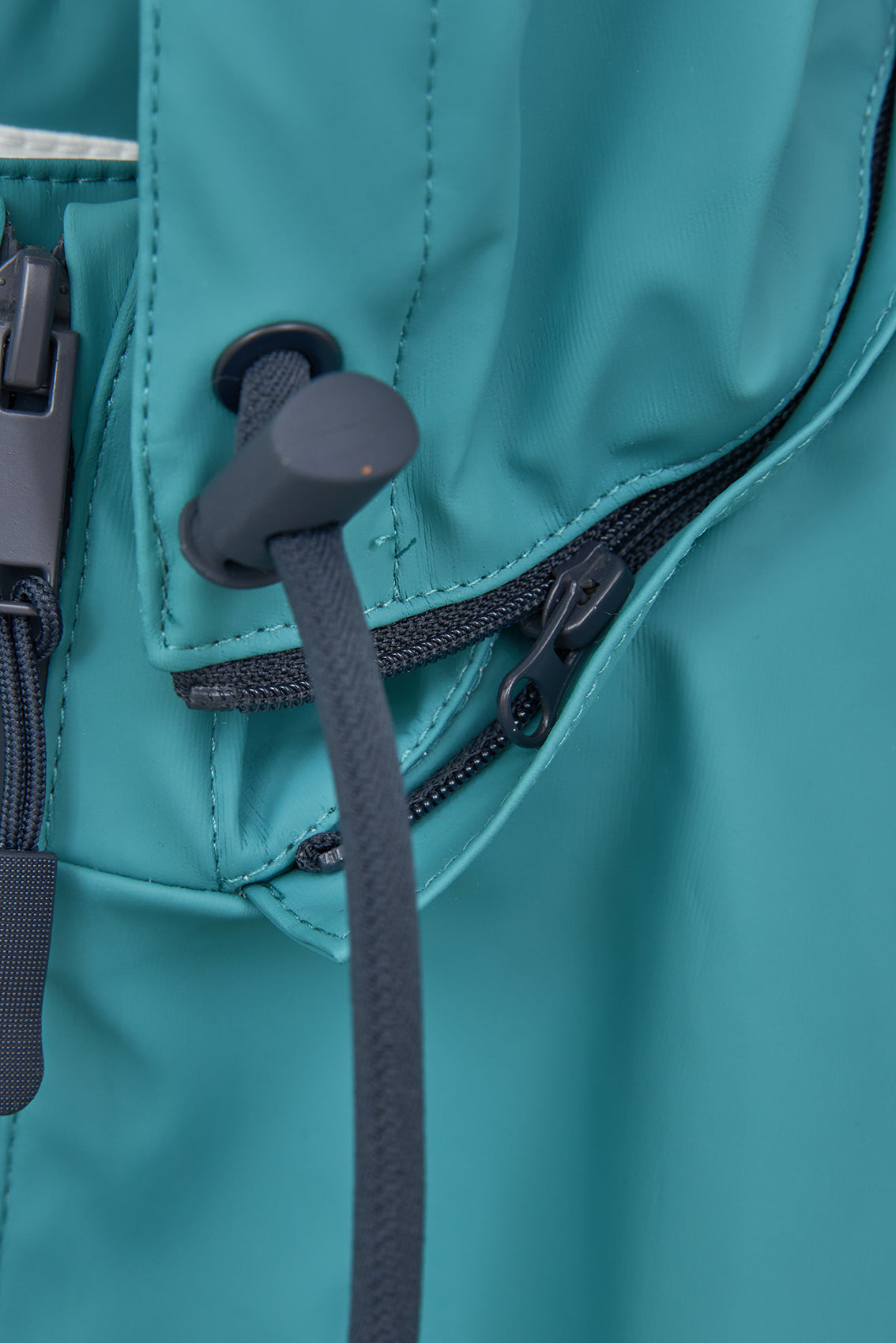 Chubasquero marinero con forro de algodón a rayas