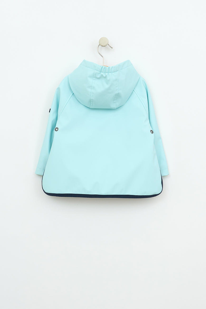 Haurtxoentzako zira, poltsikoak, karramarroa eta forrua kotoi marraduna